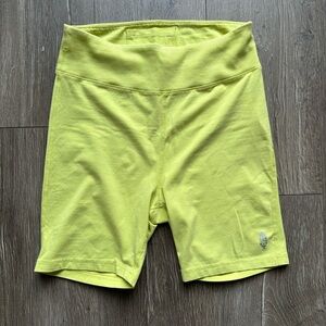 Free People Movement Lime Green Biker Shorts Medium